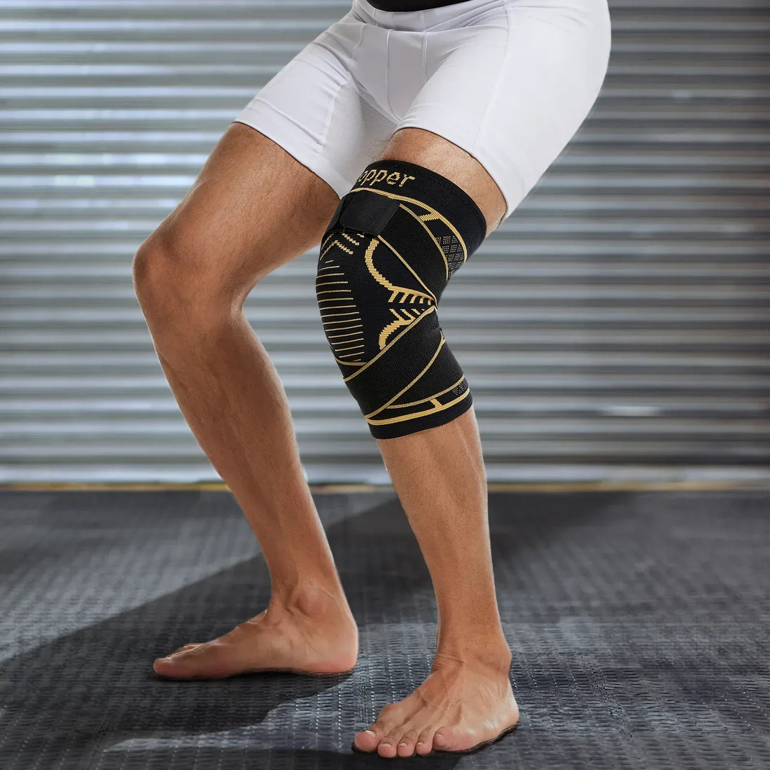 Copper Knee Support Brace with Adjustable Straps - IYDoaMea Sport