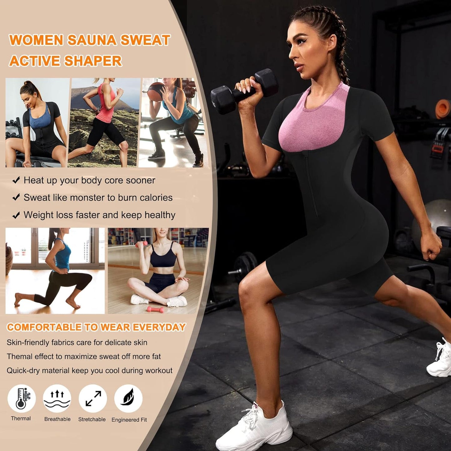 Sauna Suit for Women Sweat Vest Waist Trainer