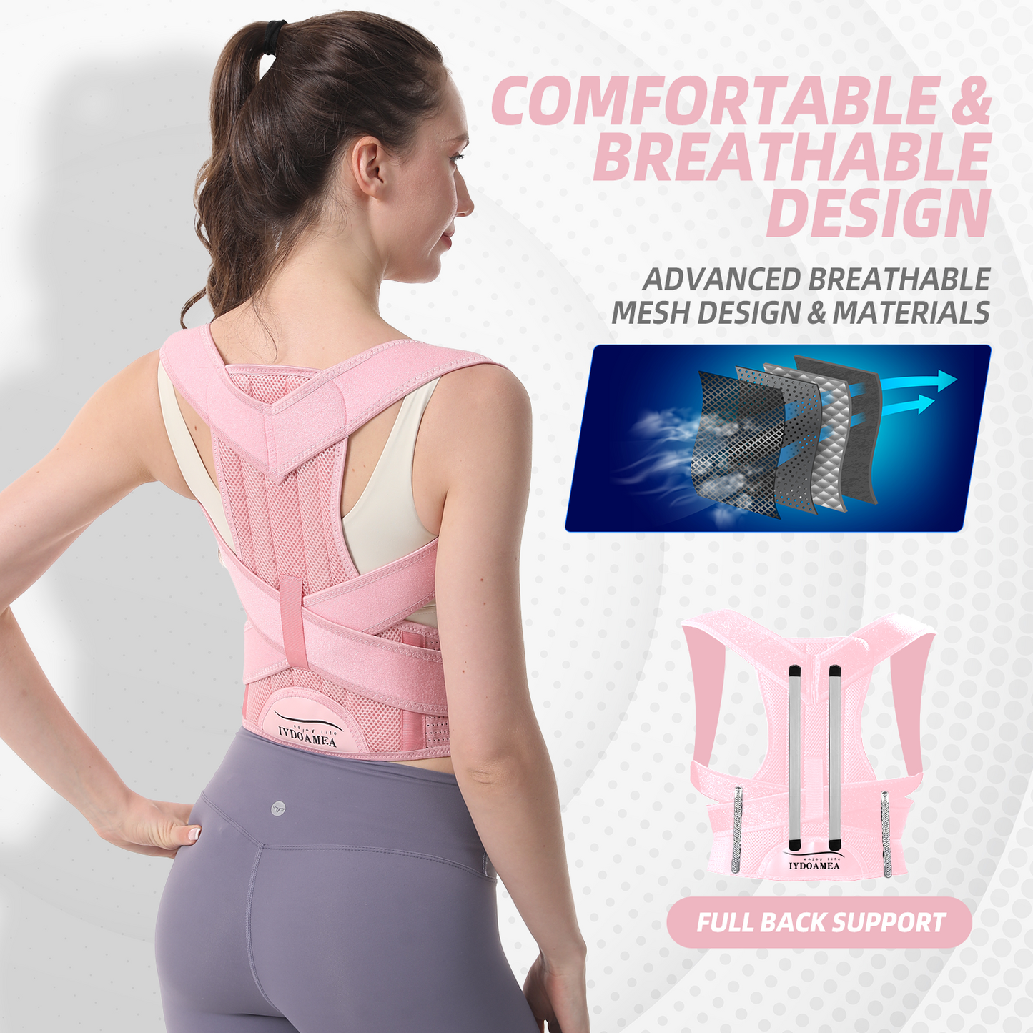 Posture Corrector For Women Back Brace For Lumbar Support And Upright