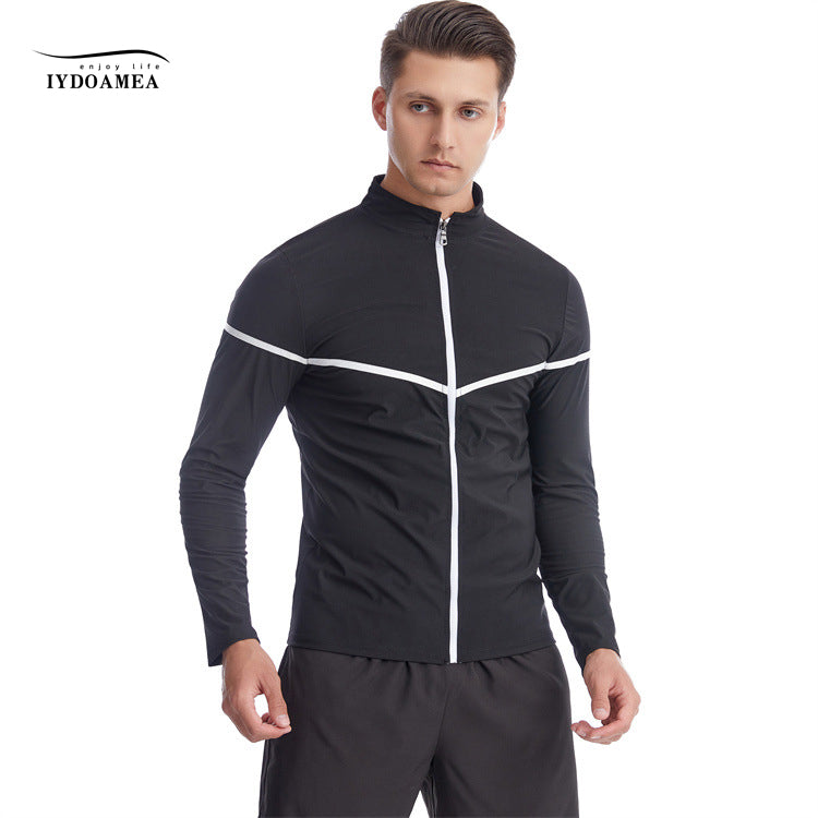 Long Sleeve Shirt with Zipper Sauna Suit Sweat Weight Loss