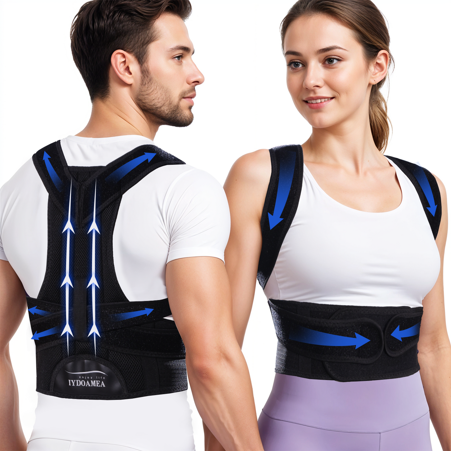 IYDoaMea Adjustable Posture Corrector for Improving Back Posture Relief for Upper and Lower Back