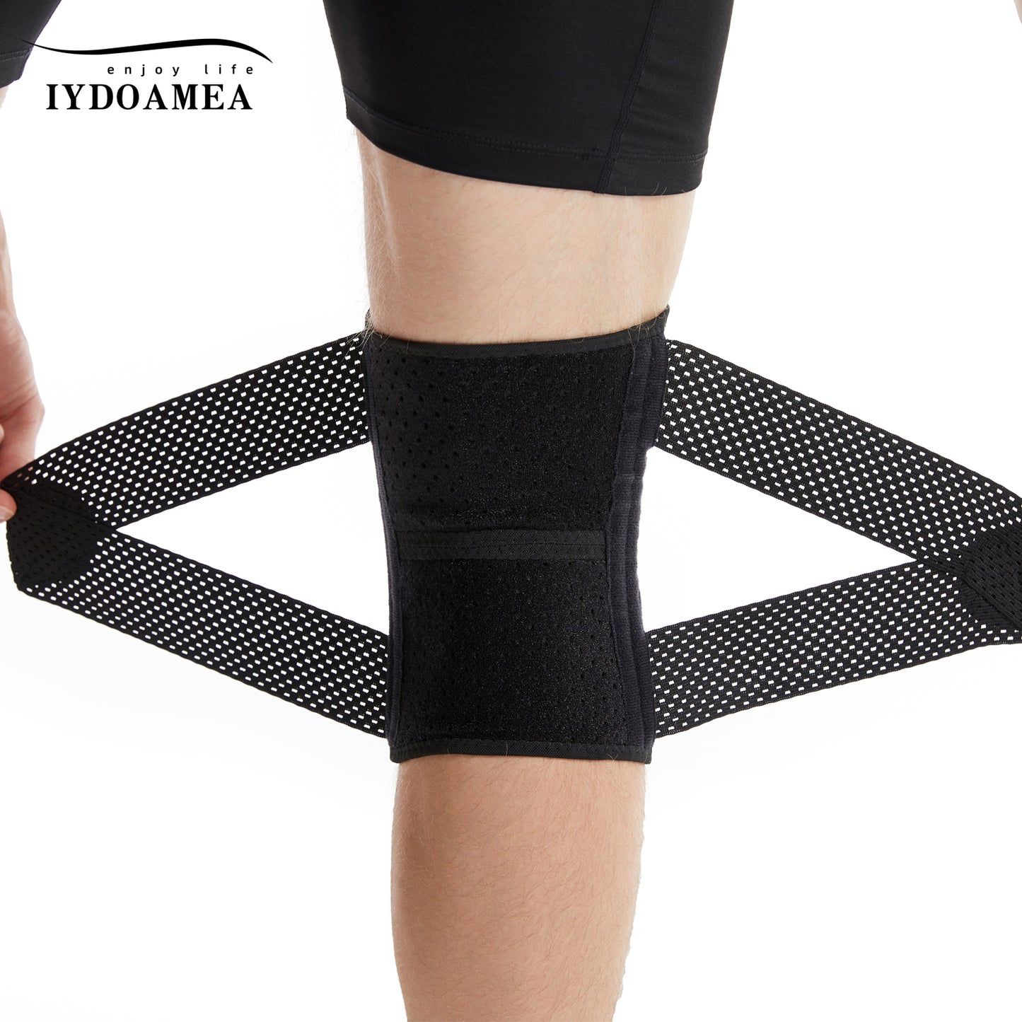 IYDoaMea Plus Size Knee Compression Wrap Brace (Order A Size Up), Breathable Adjustable Knee Brace For Men And Women, Knee Brace With Side Stabilizers Leg Supporter Healthcare football accessories