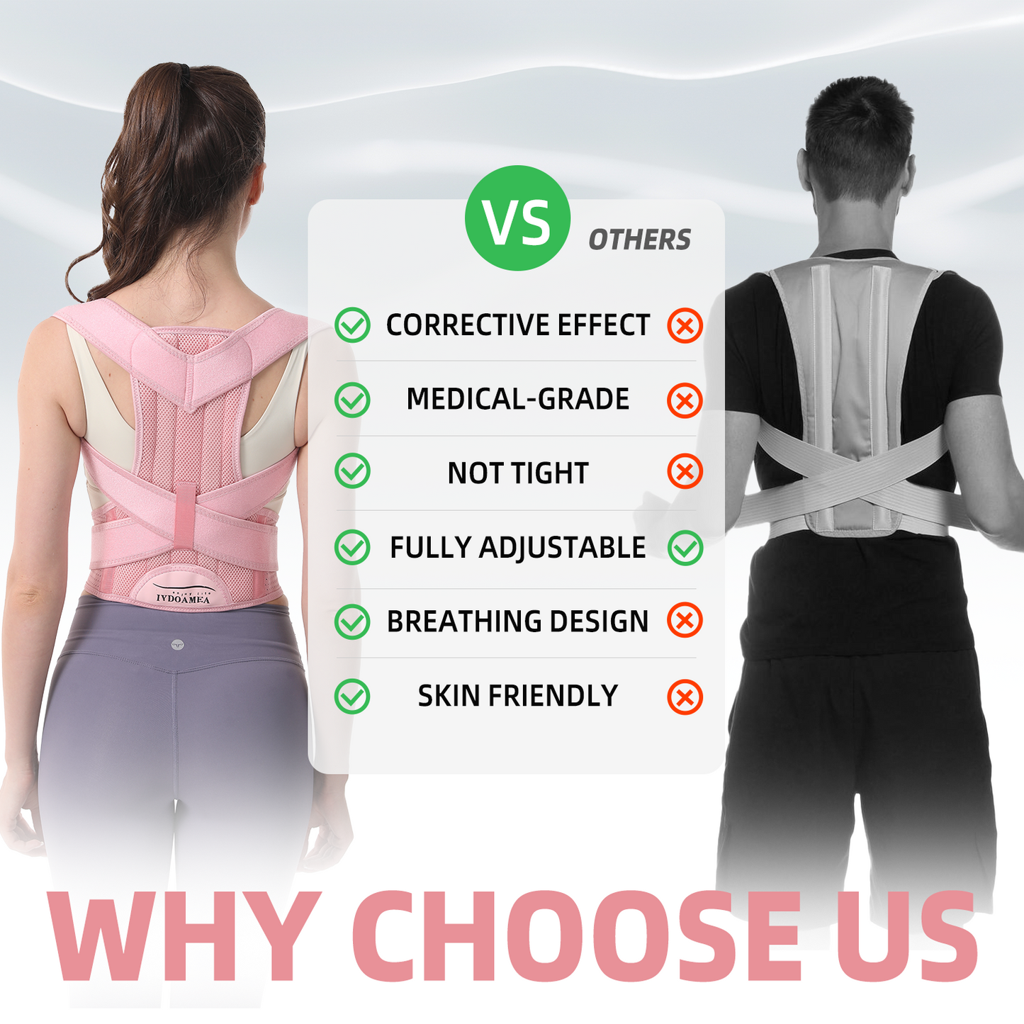 Posture Corrector For Women Back Brace For Lumbar Support And Upright