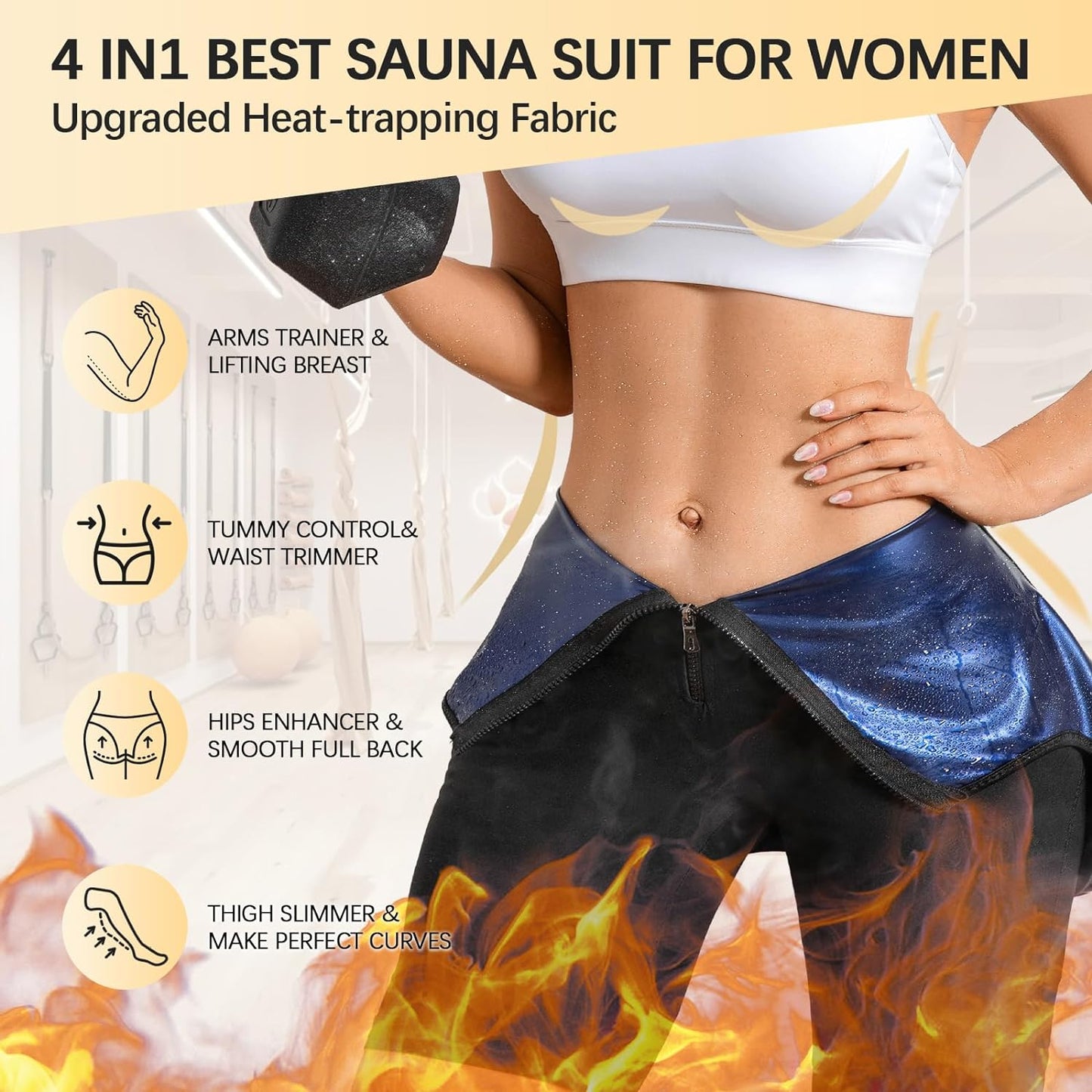 Sauna Suit for Women Sweat Vest Waist Trainer