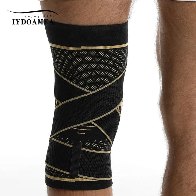 Copper Knee Support Brace with Adjustable Straps - IYDoaMea Sport