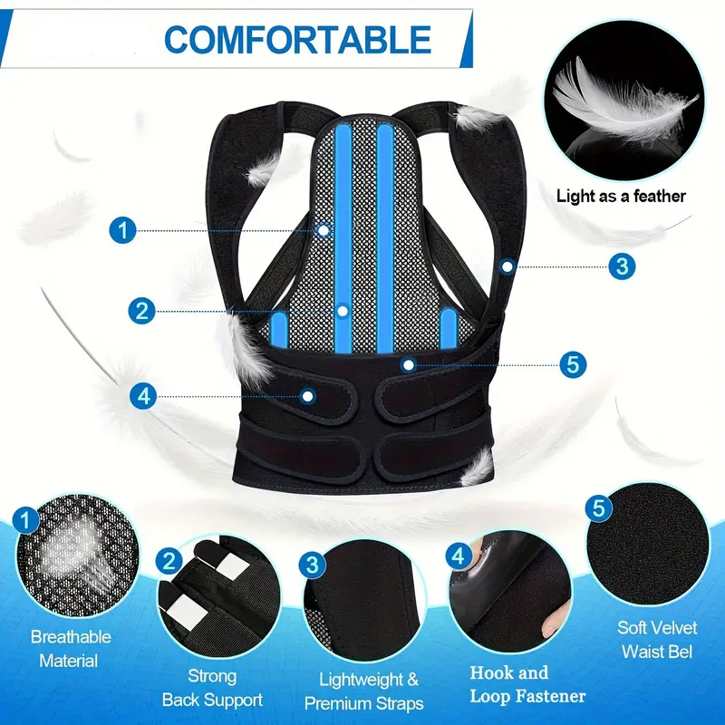 Back Brace and Posture Corrector for Women and Men