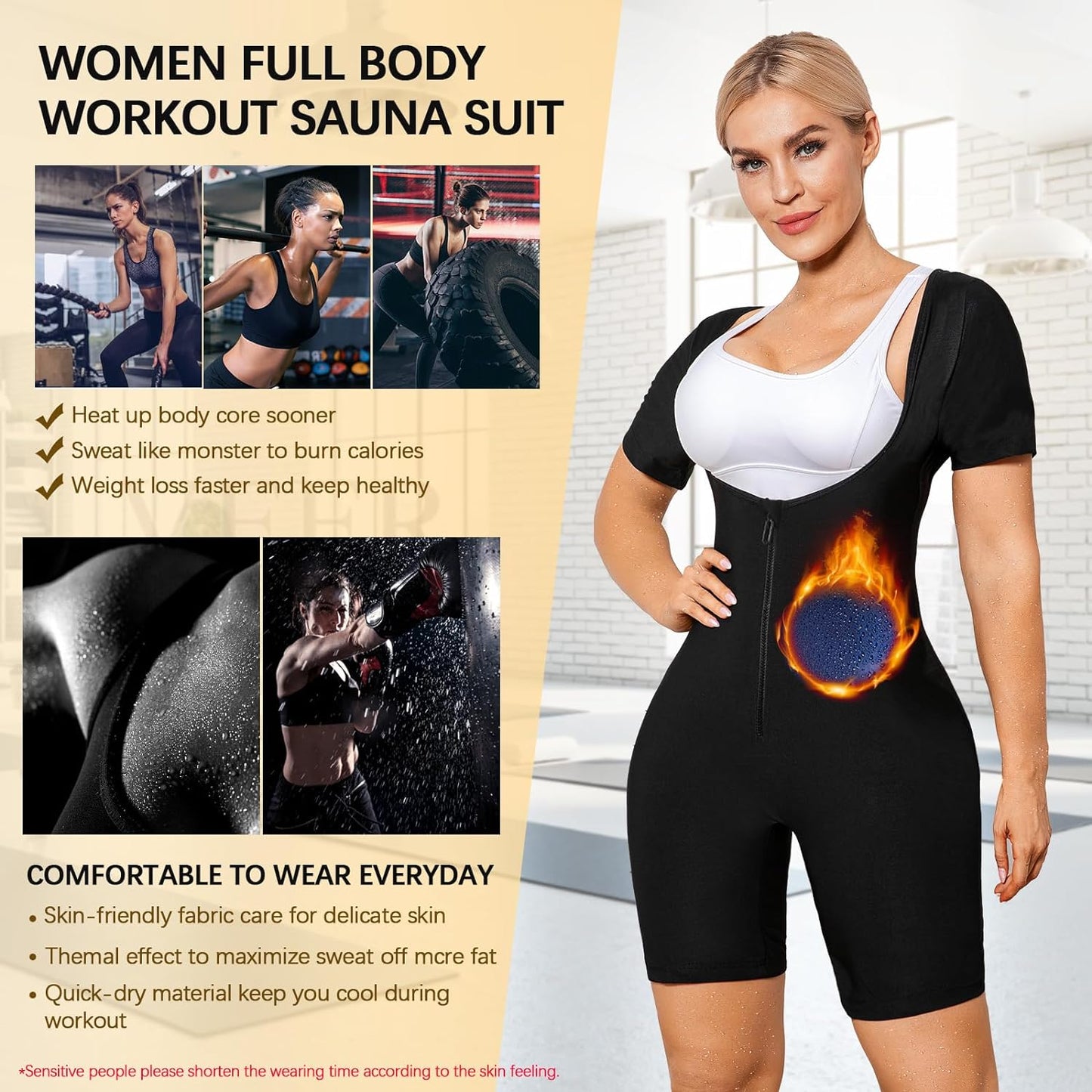 Sauna Suit for Women Sweat Vest Waist Trainer
