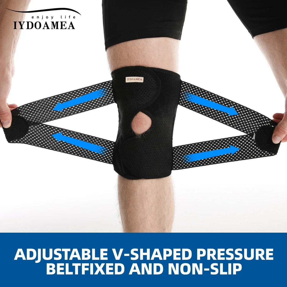 Compression Knee Support with Air Mesh Fabric Maximum Size 7XL Obese People - IYDoaMea Sport