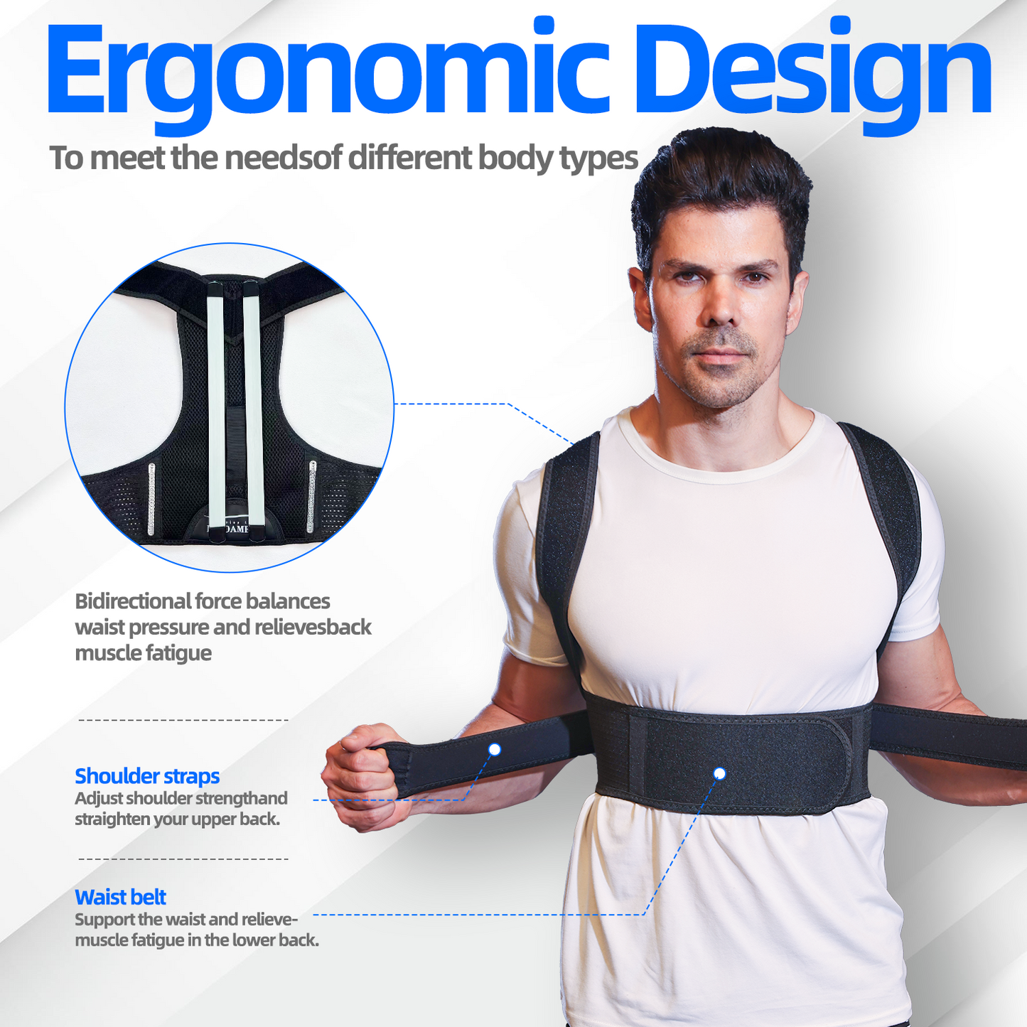 IYDoaMea Adjustable Posture Corrector for Improving Back Posture Relief for Upper and Lower Back