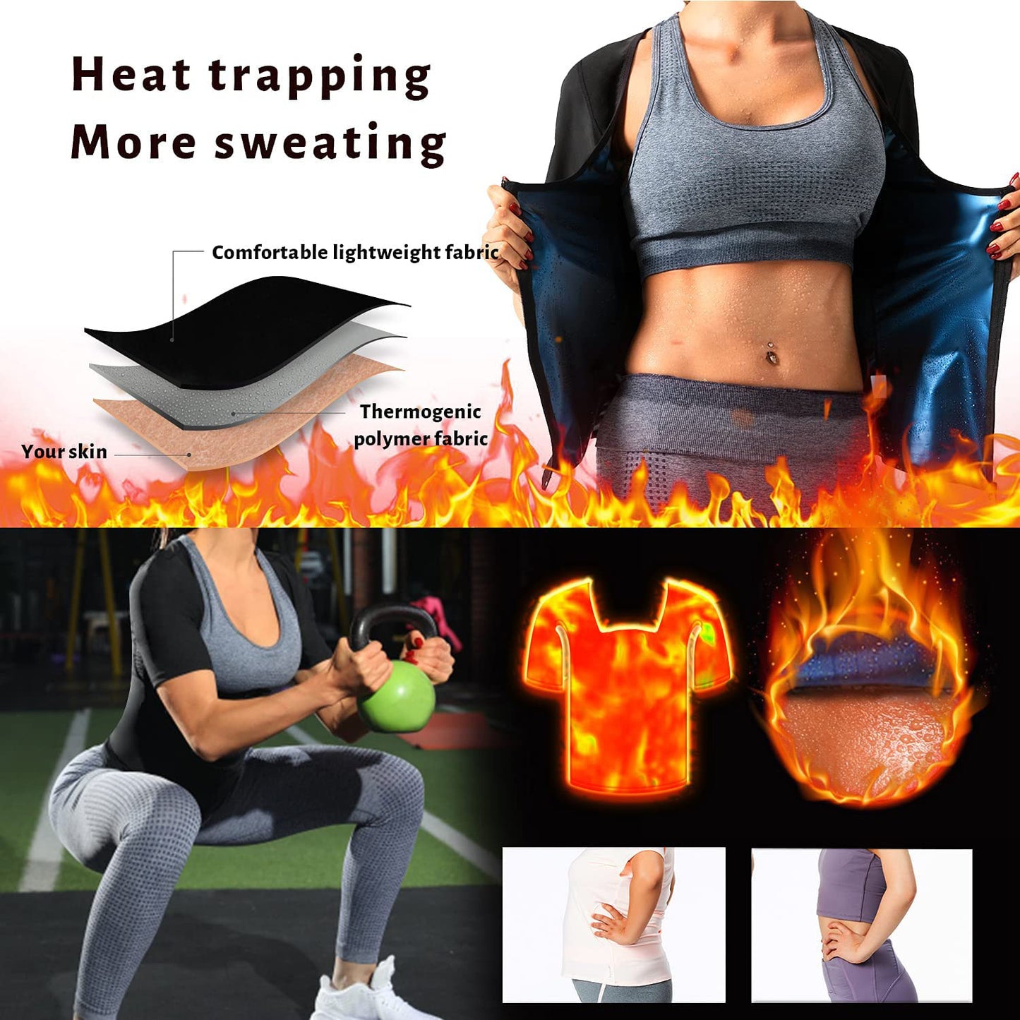 Women's' Sauna Suit Workout Sweat Body Shaper