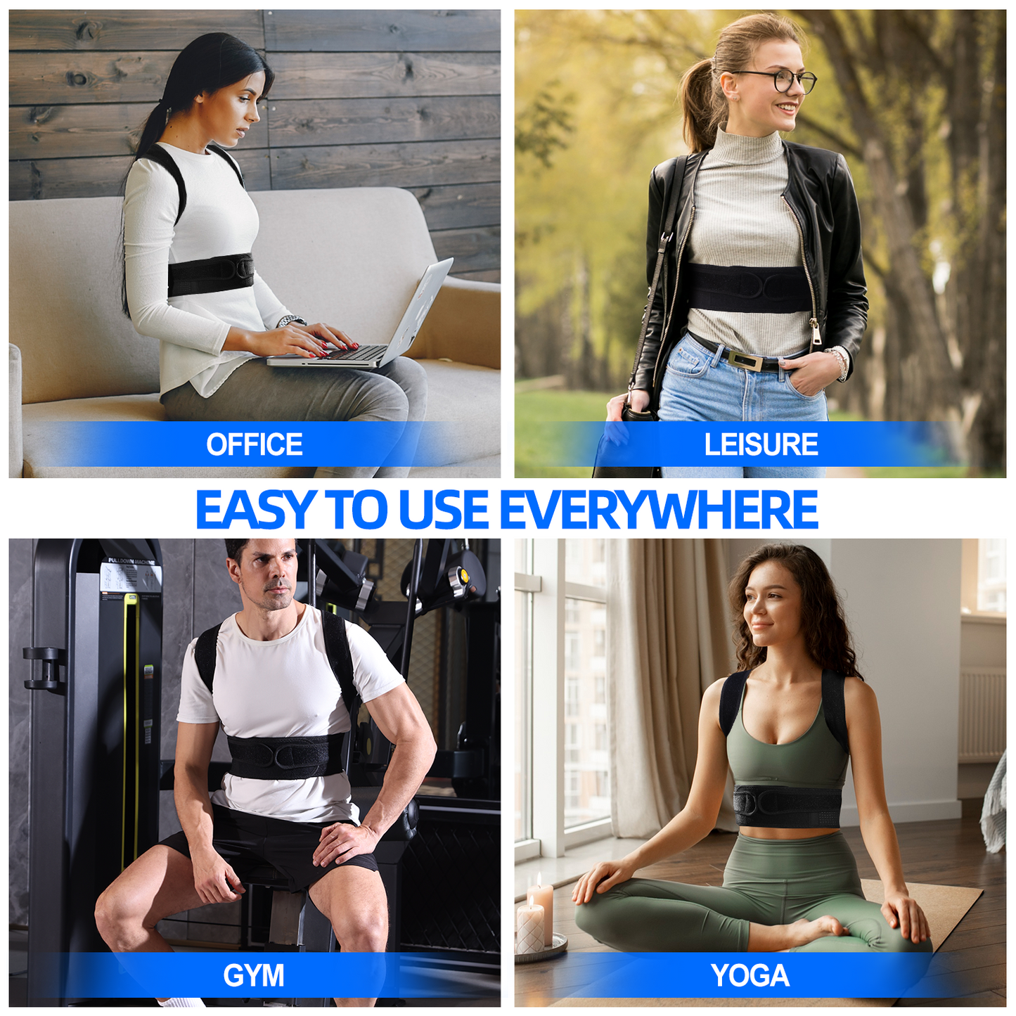 IYDoaMea Adjustable Posture Corrector for Improving Back Posture Relief for Upper and Lower Back