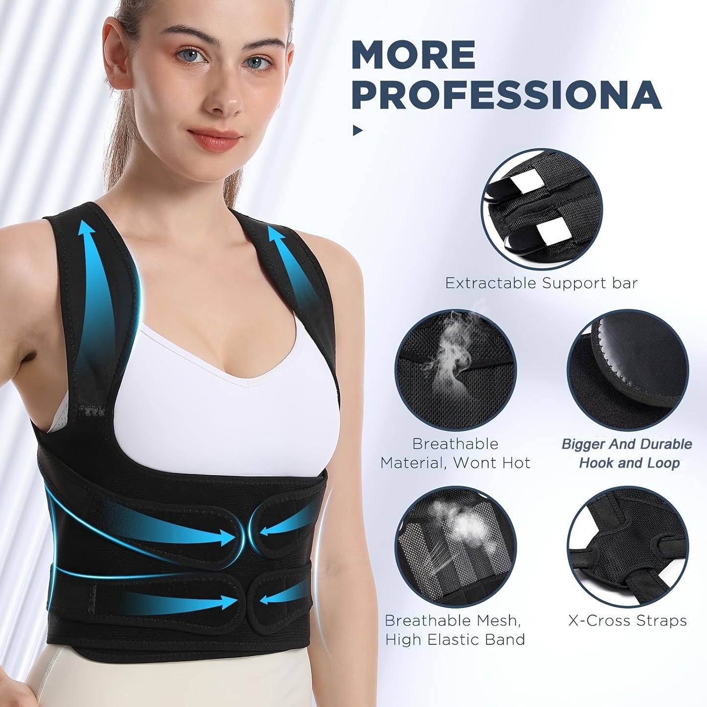 Back Brace and Posture Corrector for Women and Men