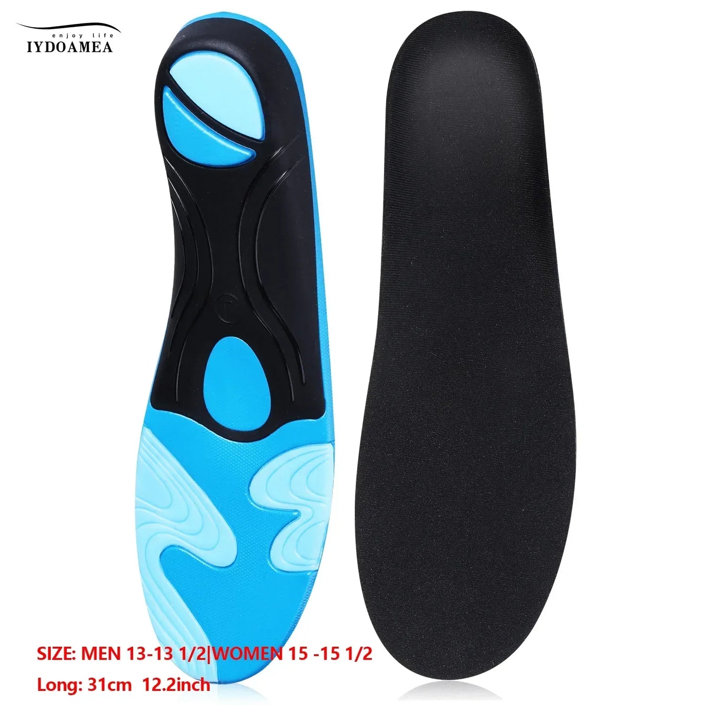 220+ lbs Plantar Fasciitis High Arch Support Insoles for Men Women - IYDoaMea Sport