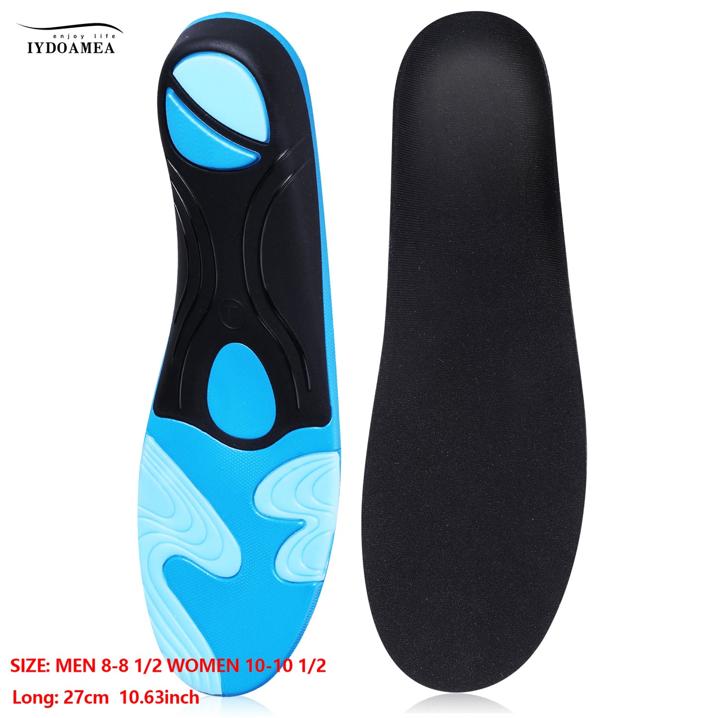 220+ lbs Plantar Fasciitis High Arch Support Insoles for Men Women