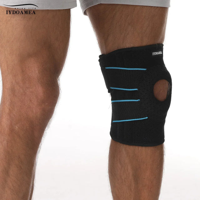 Knee Brace with Side Stabilizers Patella Gel Pads - IYDoaMea
