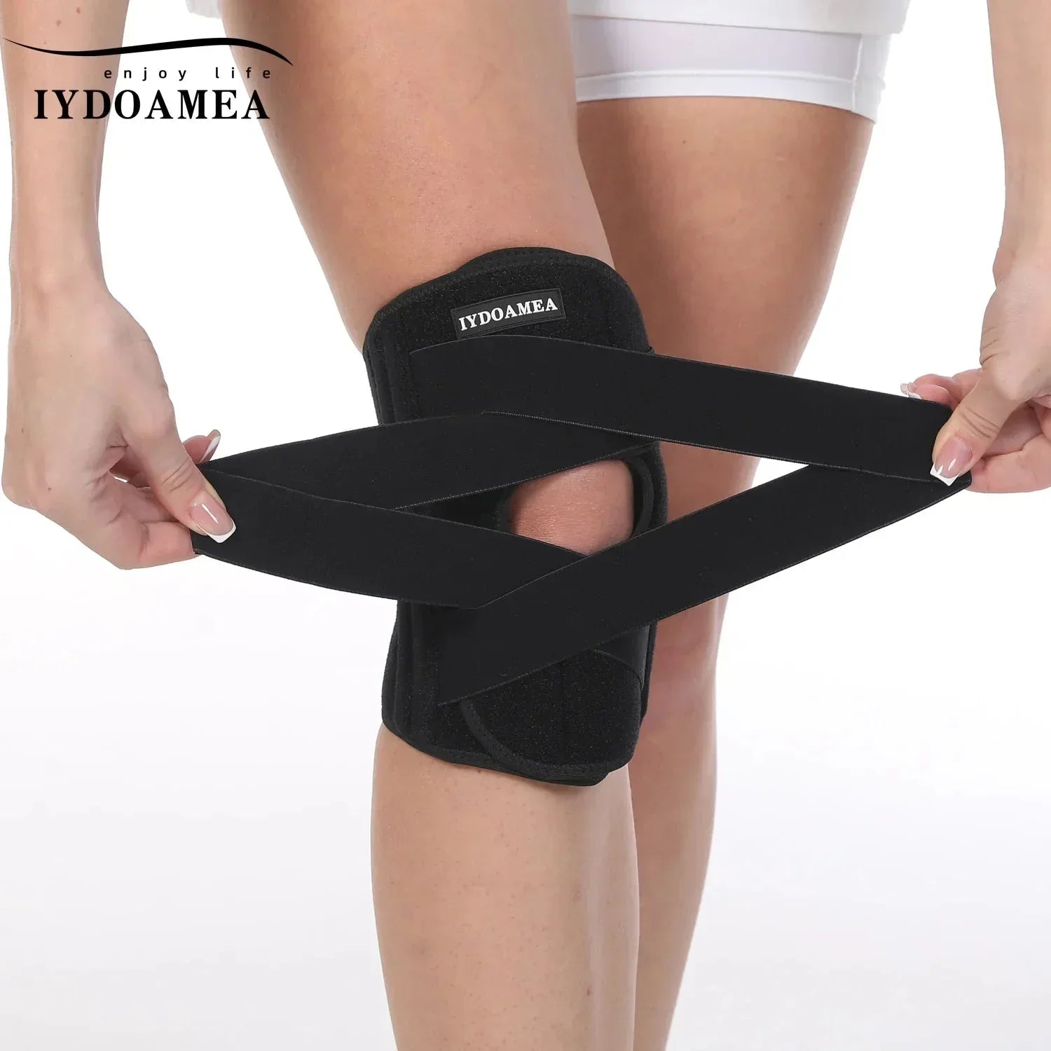 Knee Brace - STOP KNEE PAIN IN 60 SECONDS! IYDOAMEA’s Adjustable Brace – Relief for Runners, Seniors & Warriors. - IYDoaMea Sport