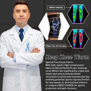Copper Knee Support Brace with Adjustable Straps - IYDoaMea Sport