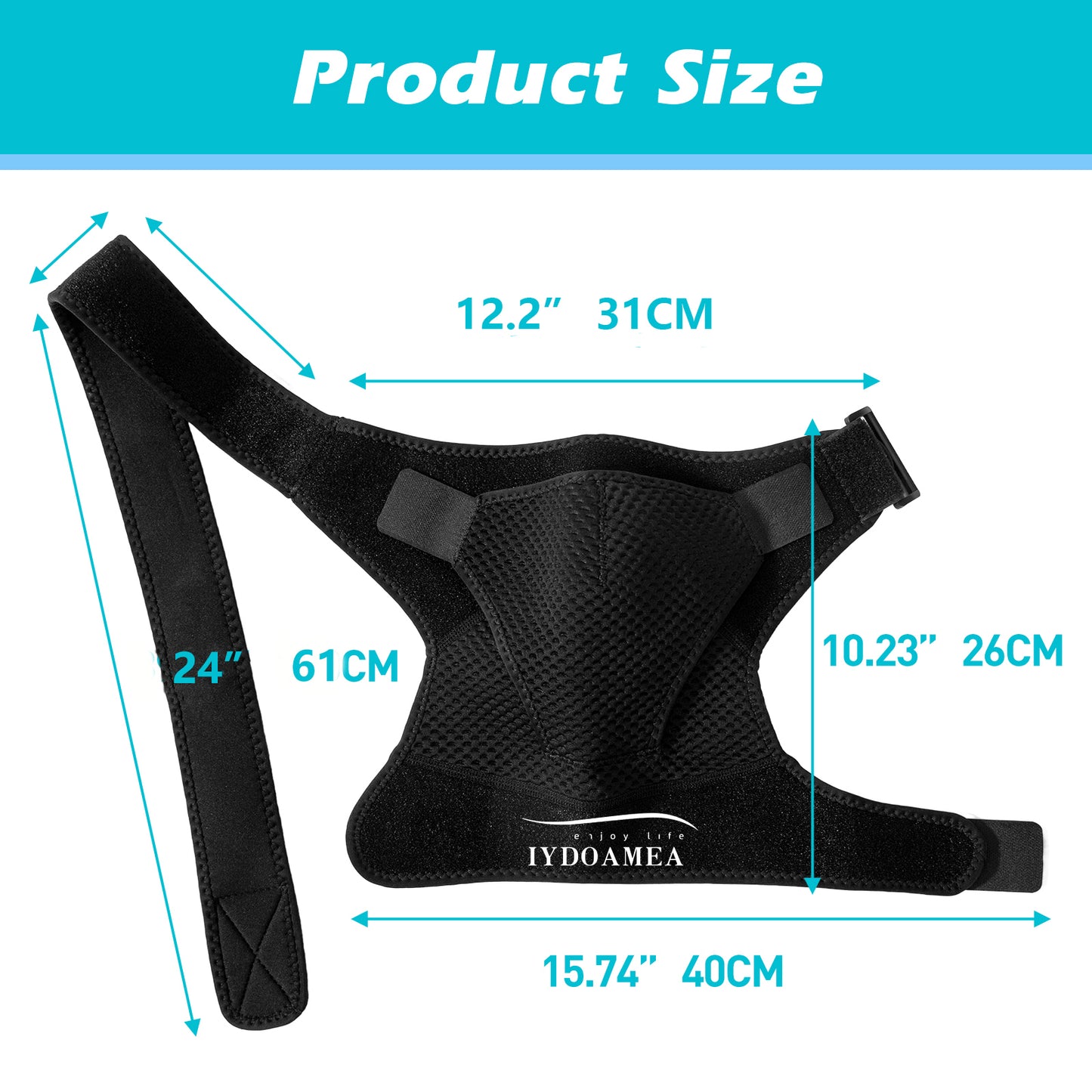 IYDoaMea 1pc Shoulder Brace For Torn Rotator Cuff, Shoulder Relieve Fatigue Support And Compression For Men And Women - Sleeve Wrap For Shoulder Stability And Recovery Healthcare Tool