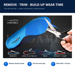 How to trim and gradually wear high arch insoles