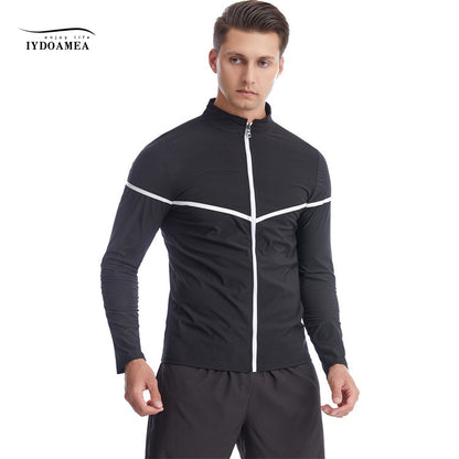 Long Sleeve Shirt with Zipper Sauna Suit Sweat Weight Loss