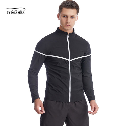 Long Sleeve Shirt with Zipper Sauna Suit Sweat Weight Loss