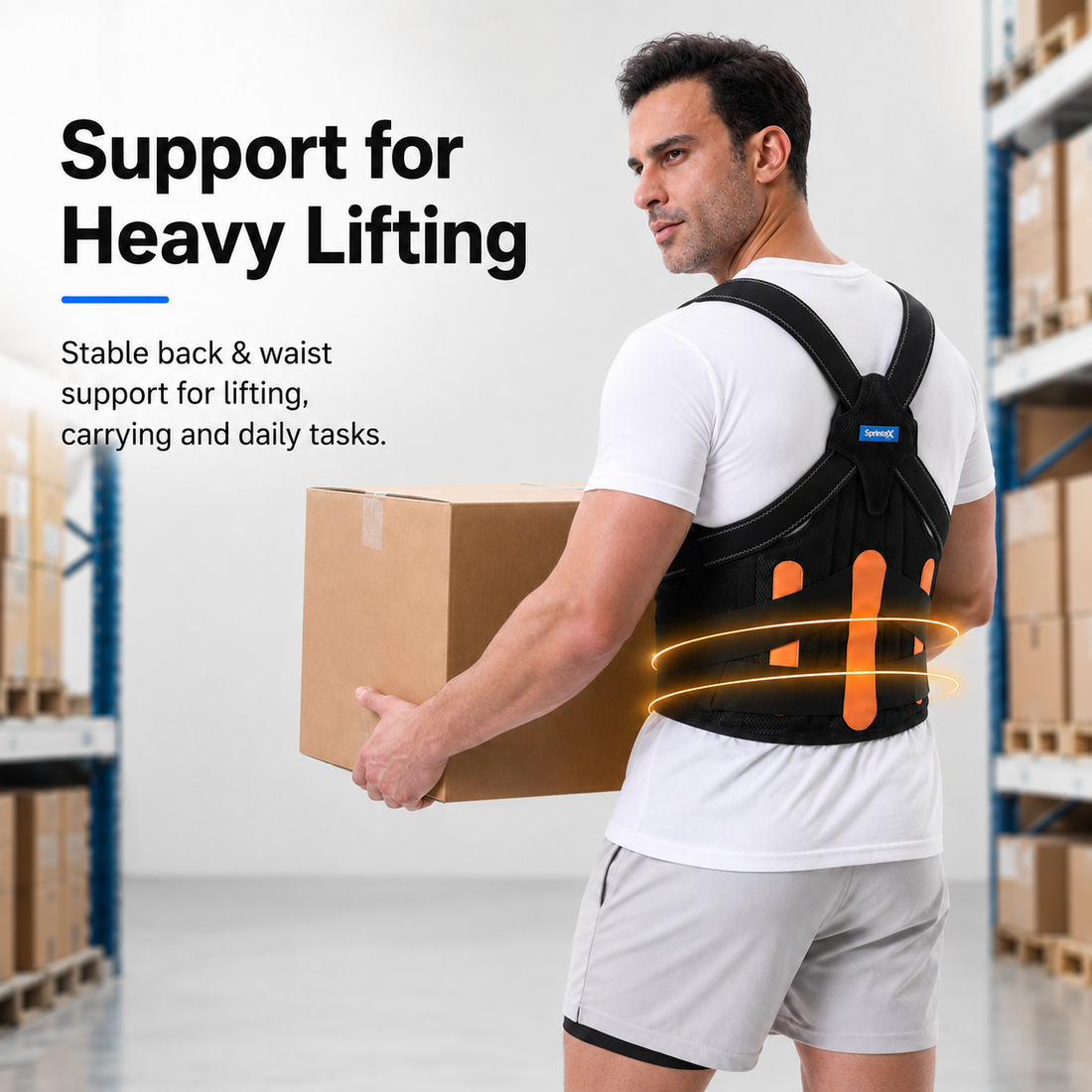 Full Back Posture Support Brace - wearing instructions