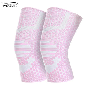 2 Pack Pink Knee Braces Compression Sleeves For Women - IYDoaMea Sport