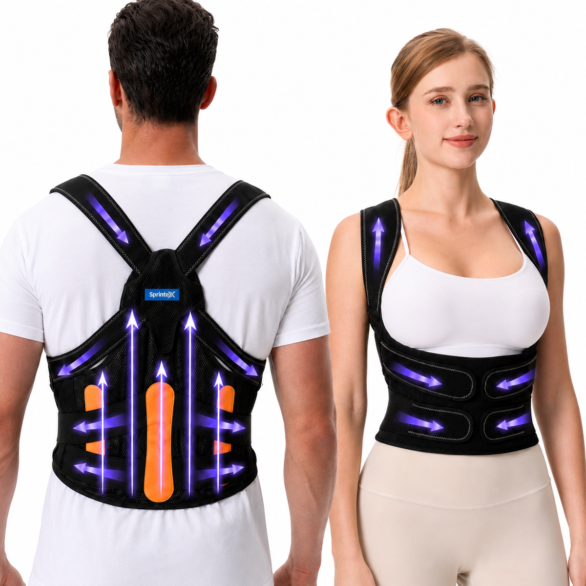 Full Back Posture Support Brace for Men and Women - main product view