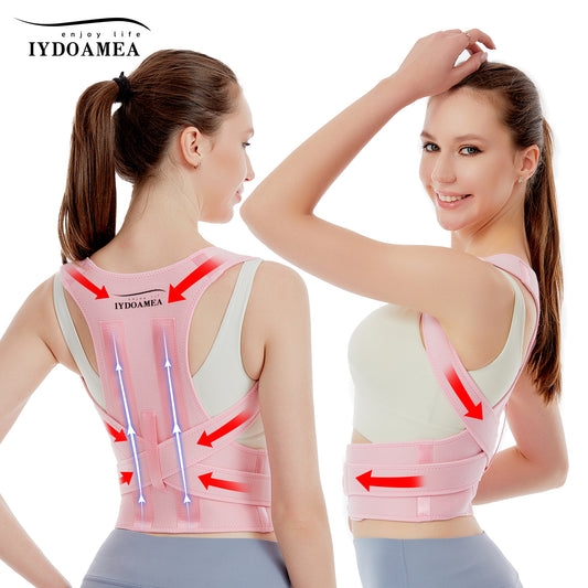 IYDOAMEA Back Brace Posture Corrector for Women, Shoulder Straightener, Adjustable Full Back Support, Upper and Lower Back Pain Relief - Scoliosis, Hunchback, Hump, Thoracic, Spine Corrector