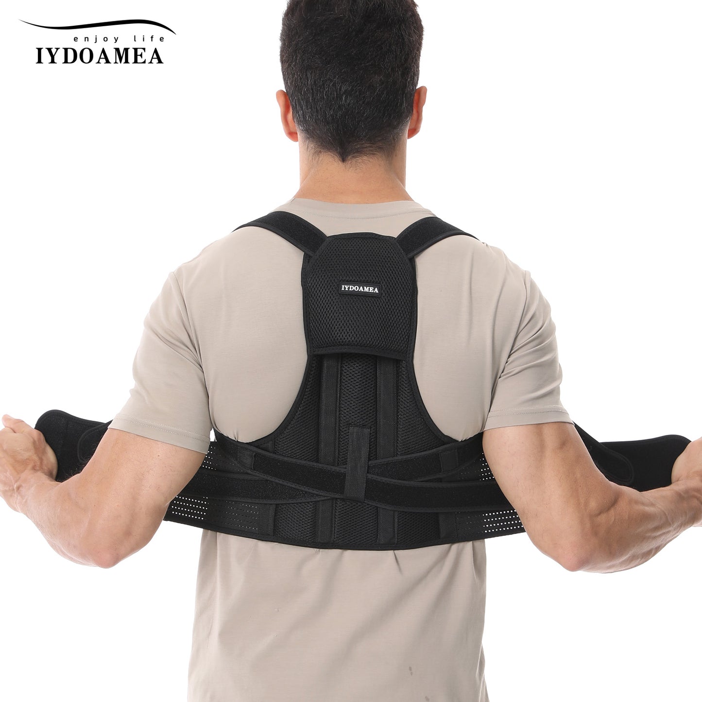 IYDoaMea Back Brace Posture Corrector for Men and Women, Adjustable Shoulder Straightener Full Back Support, Upper and Lower Back Brace for Pain Relief, Scoliosis, Hunchback, Hump