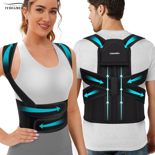 IYDoaMea Back Brace Posture Corrector for Men and Women, Adjustable Shoulder Straightener Full Back Support, Upper and Lower Back Brace for Pain Relief, Scoliosis, Hunchback, Hump