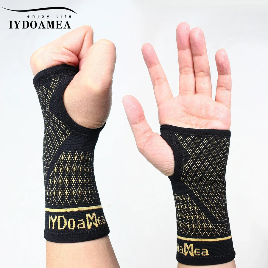 Copper Wrist Compression Sleeves for Support and Workout - IYDoaMea