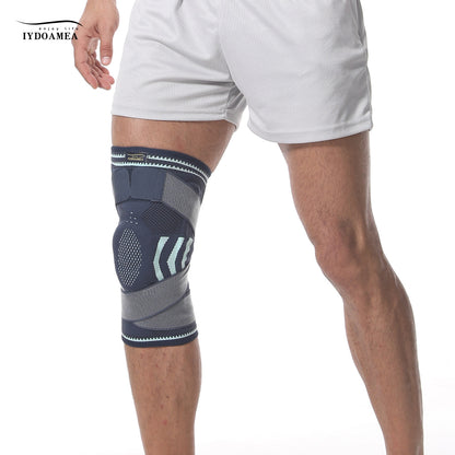 IYDoaMea 1pc Professional Plus Size Knee Brace with Adjustable Straps for Best Fit Compression Knee Sleeve Support with Patella Pad & Side Stabilizers for Knee Pain Running, Work Out, Gym, Arthritis, ACL, Joint Pain Relief, Injury Recovery