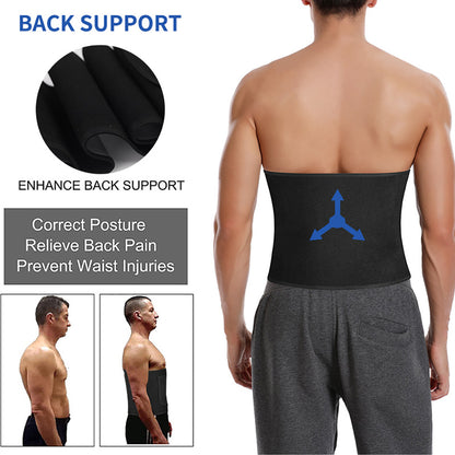 IYDoaMea 1PC Waist Trainer For Men Women For Home Gym And Workout Belt Plus Size Easy To Clean Sweatband Slim Body Upgraded sweet sweat waist trimmer sport waist adjustable waist Men's Compression Waist Trainer Suit