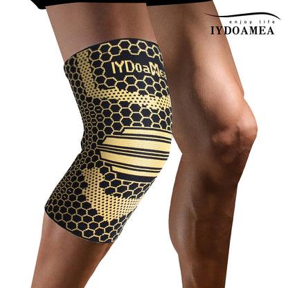 IYDoaMea 1 PC Copper Plus Size Knee Braces For Men And Women - Knee Compression Sleeves With Copper Ions Infused Fiber For Running, Hiking, Working knee pain black friday Outdoorfun Leg Protector football accessories