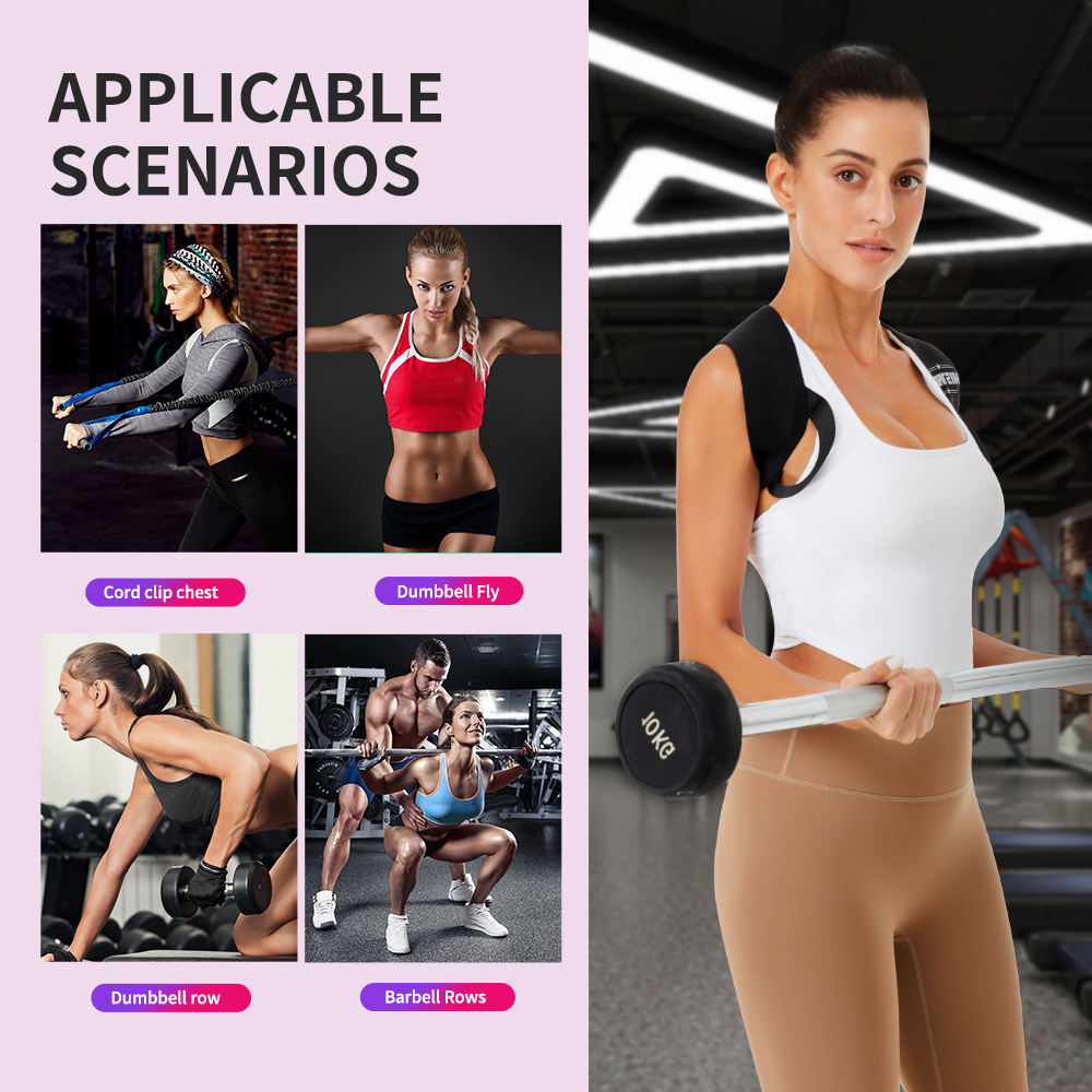 IYDoaMea 1PC Plus Size Fitness Heavy Shoulder Straps, Bench Presses, Shoulder Training Straps, Press Lifts, Chest Straight, Straight Back Assist Straps, Open Shoulder Assist Straps Heavy Shoulder Back Support Brace, Posture Corrector For Men And Women
