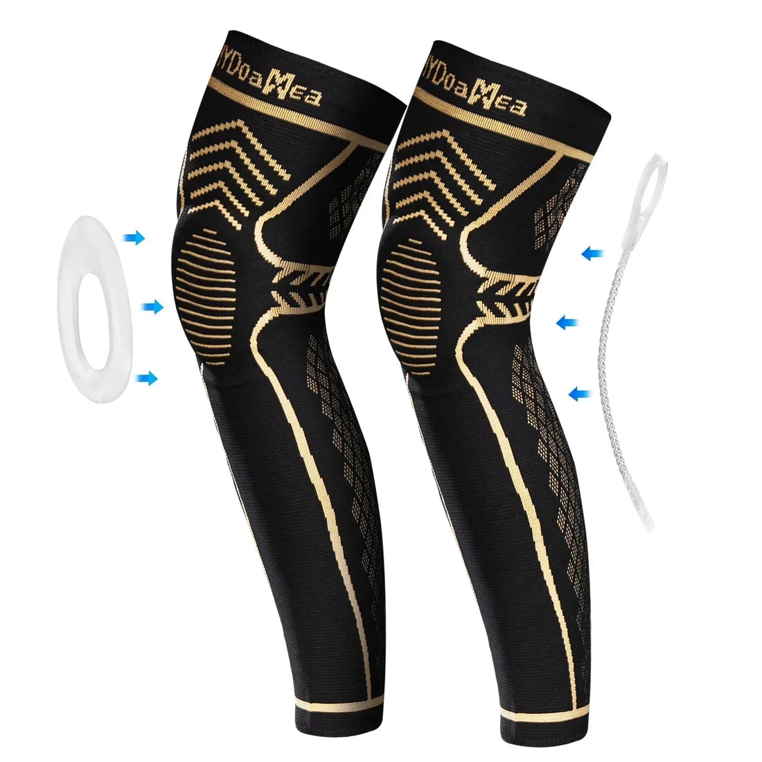 Anti Slip Copper Full Leg Compression Sleeve - IYDoaMea Sport