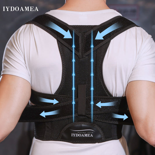 IYDoaMea Back Brace Posture Corrector for Women and Men, Shoulder Straightener, Adjustable Full Back Support, Upper and Lower Back Pain Relief - Scoliosis, Hunchback, Hump, Thoracic, Spine Corrector