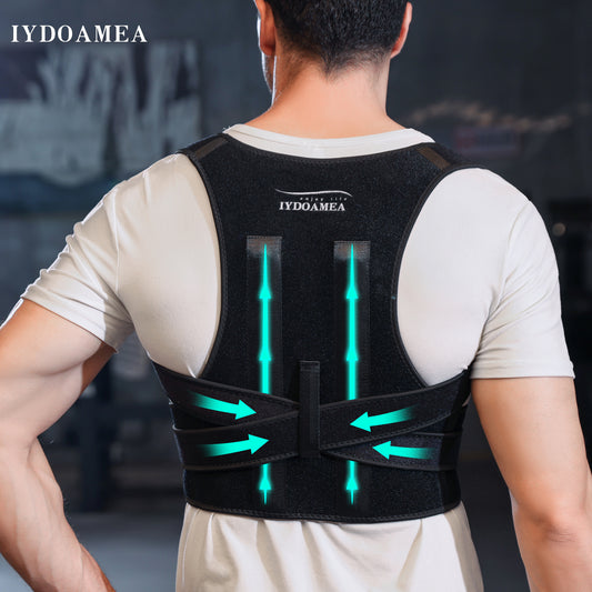 IYDoaMea Back Support Belts Posture Corrector Back Brace- ( Order A Size Up ) - Improves Posture And Provides For Lower And Upper Back Support Men And Women