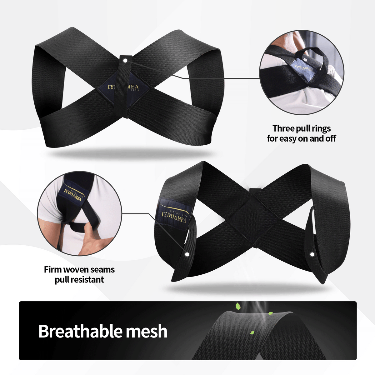 Upper Back Posture Corrector – Neck, Shoulder & Upper Back Support Brace for Men & Women