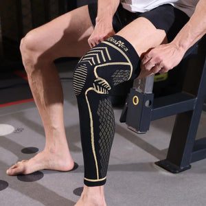 Anti Slip Copper Full Leg Compression Sleeve - IYDoaMea Sport