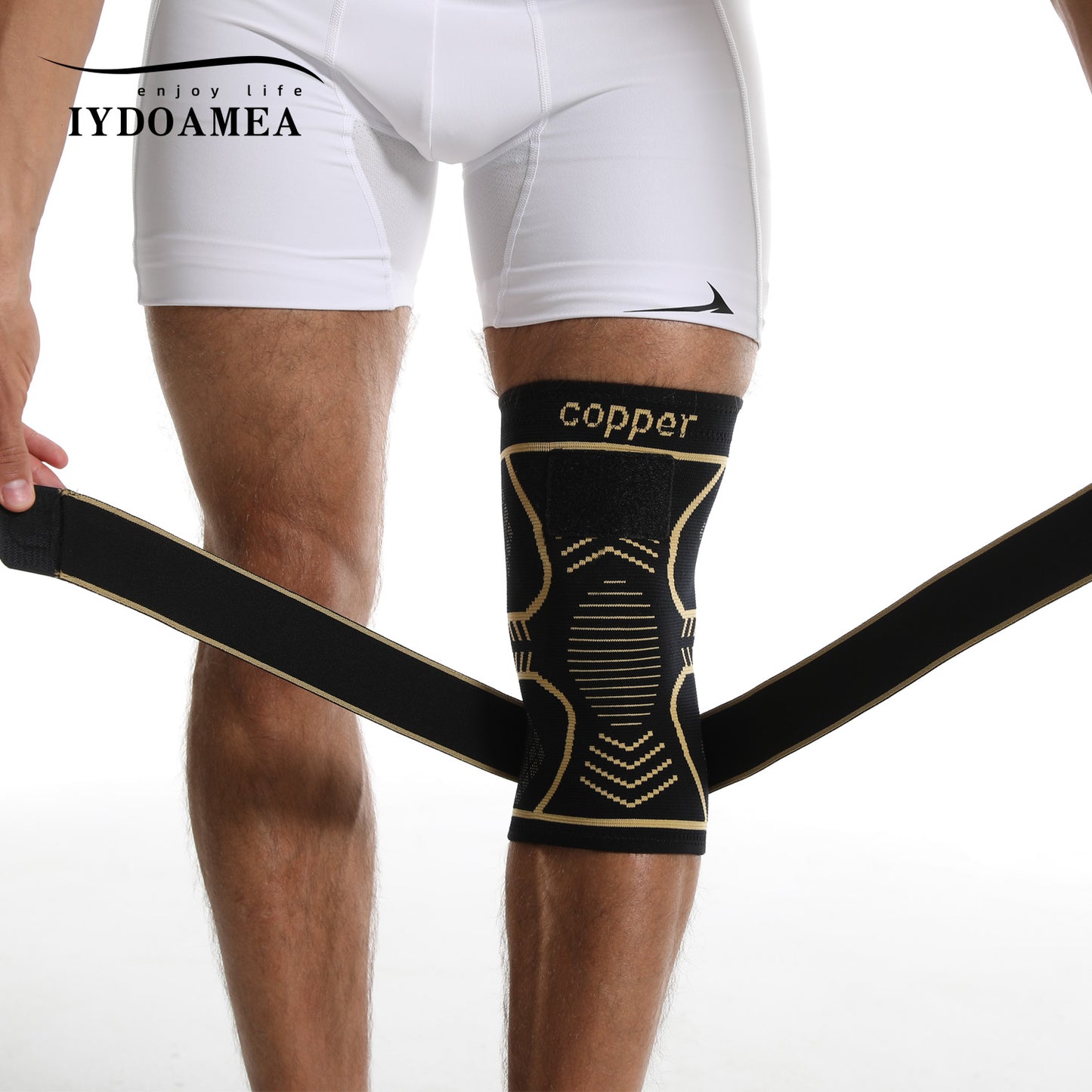 IYDoaMea 1PC  Compression Sleeve - Professional Support Brace With Adjustable Straps For Men And Women, Providing Comfortable Compression And Stability For Active Lifestyles (Order A Size Up) knee pain support strap Lightweight Compression