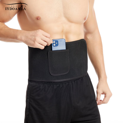 IYDoaMea 1PC Waist Trainer For Men Women For Home Gym And Workout Belt Plus Size Easy To Clean Sweatband Slim Body Upgraded sweet sweat waist trimmer sport waist adjustable waist Men's Compression Waist Trainer Suit