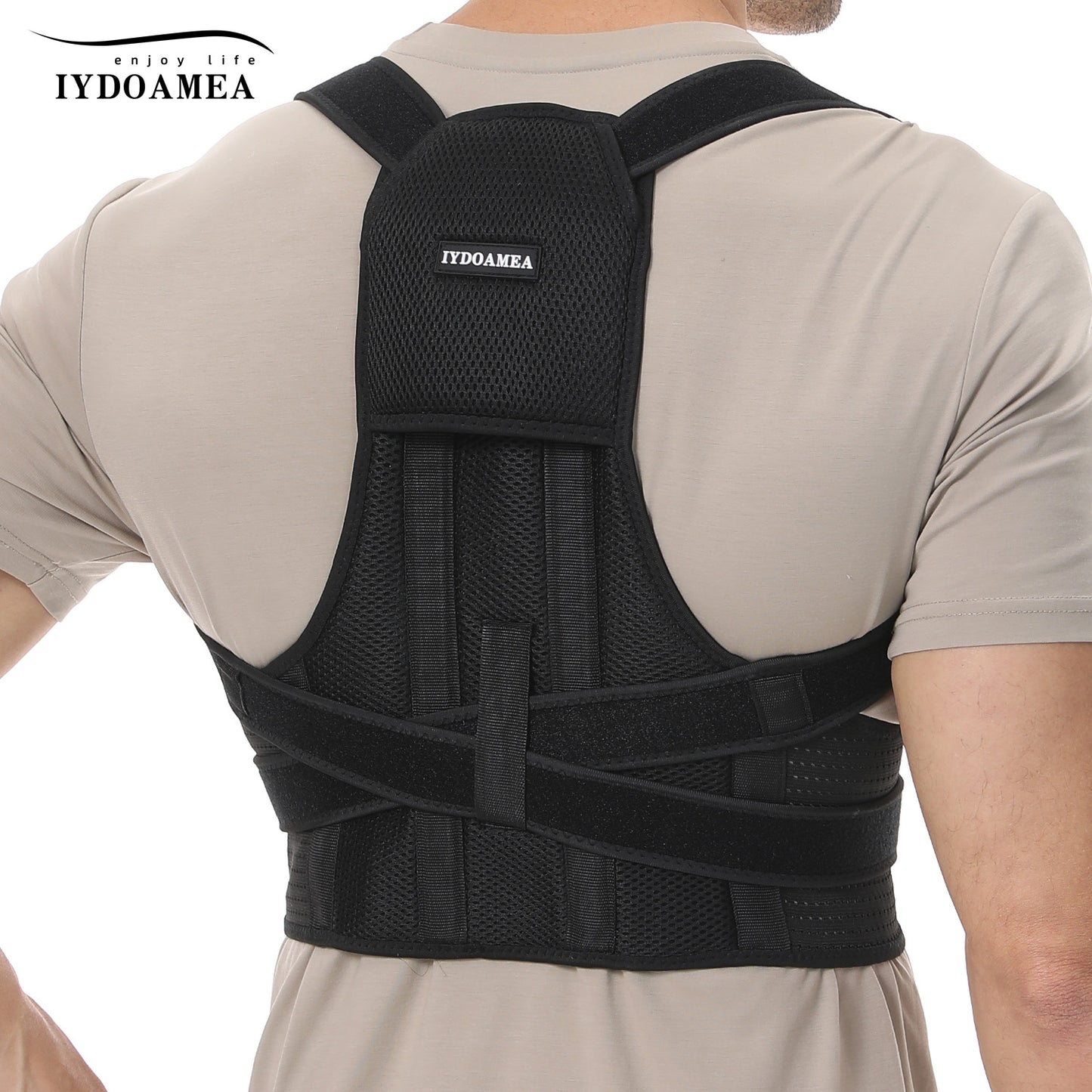 IYDoaMea Back Brace Posture Corrector for Men and Women, Adjustable Shoulder Straightener Full Back Support, Upper and Lower Back Brace for Pain Relief, Scoliosis, Hunchback, Hump
