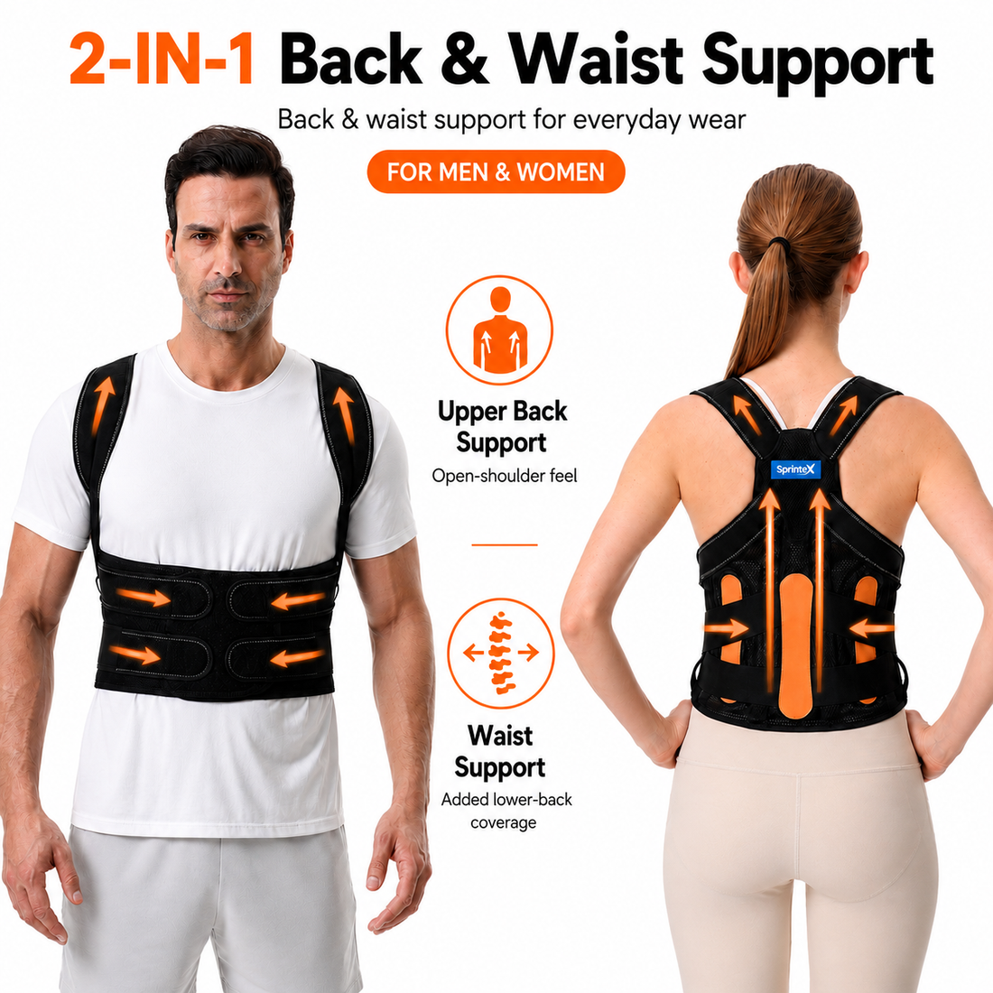 Full Back Posture Support Brace - product view 14