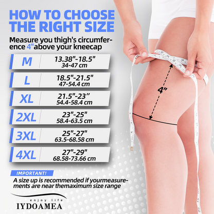 IYDoaMea Plus Size Knee Brace Men and Women with Side Stabilizers & Patella Gel Pads for Maximum Knee Pain Relief and Fast Recovery for Meniscus Tear, ACL, Arthritis