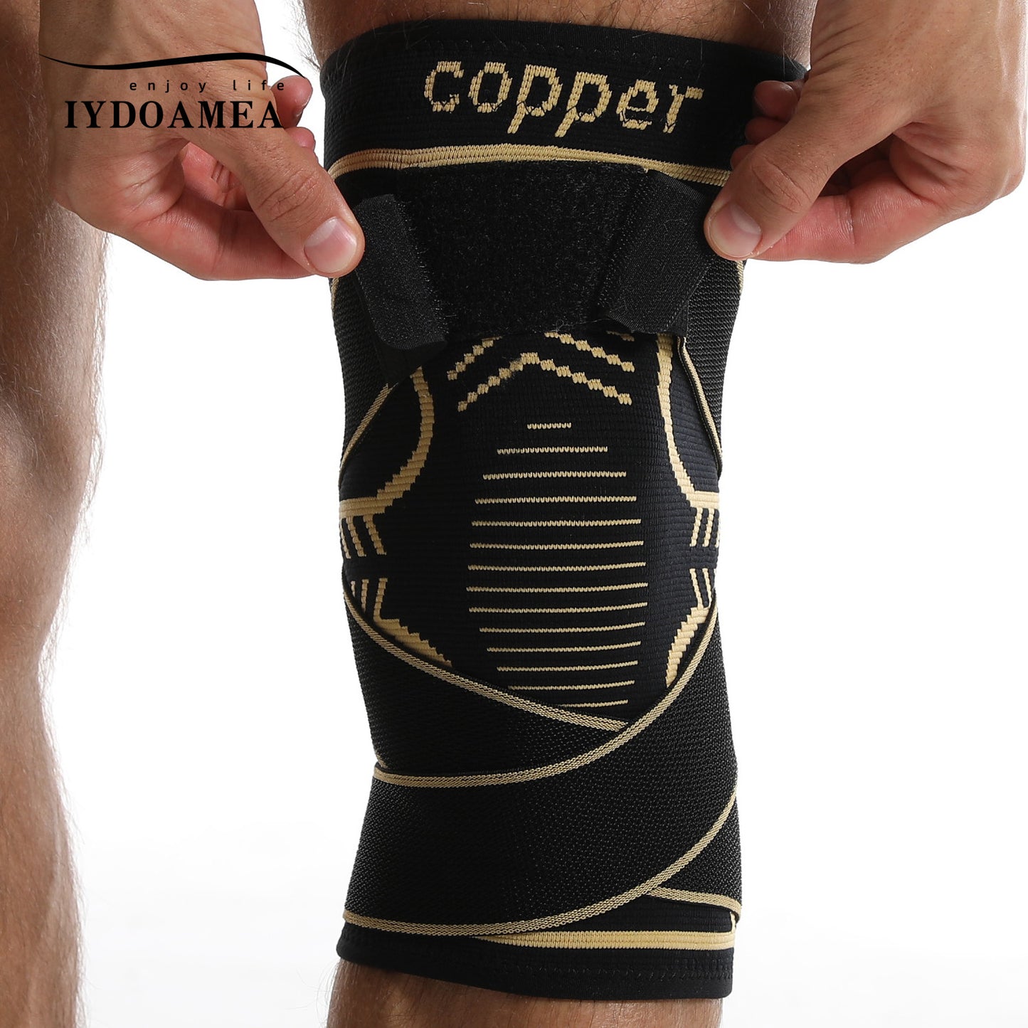 IYDoaMea 1PC  Compression Sleeve - Professional Support Brace With Adjustable Straps For Men And Women, Providing Comfortable Compression And Stability For Active Lifestyles (Order A Size Up) knee pain support strap Lightweight Compression