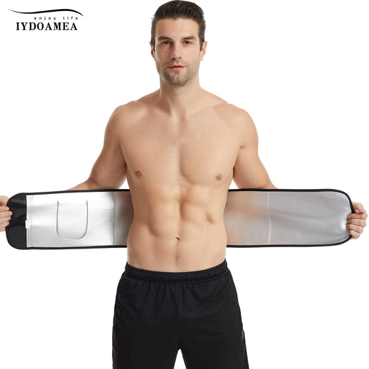 IYDoaMea 1PC Waist Trainer For Men Women For Home Gym And Workout Belt Plus Size Easy To Clean Sweatband Slim Body Upgraded sweet sweat waist trimmer sport waist adjustable waist Men's Compression Waist Trainer Suit