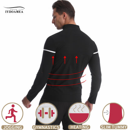 Long Sleeve Shirt with Zipper Sauna Suit Sweat Weight Loss