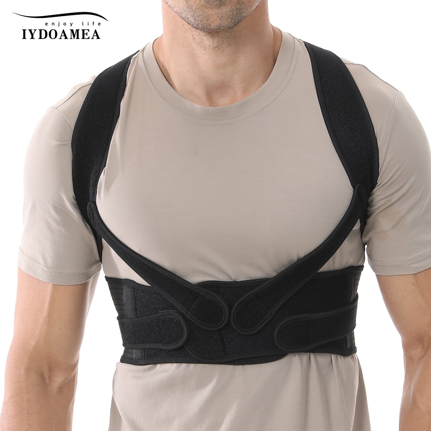 IYDoaMea Back Brace Posture Corrector for Men and Women, Adjustable Shoulder Straightener Full Back Support, Upper and Lower Back Brace for Pain Relief, Scoliosis, Hunchback, Hump